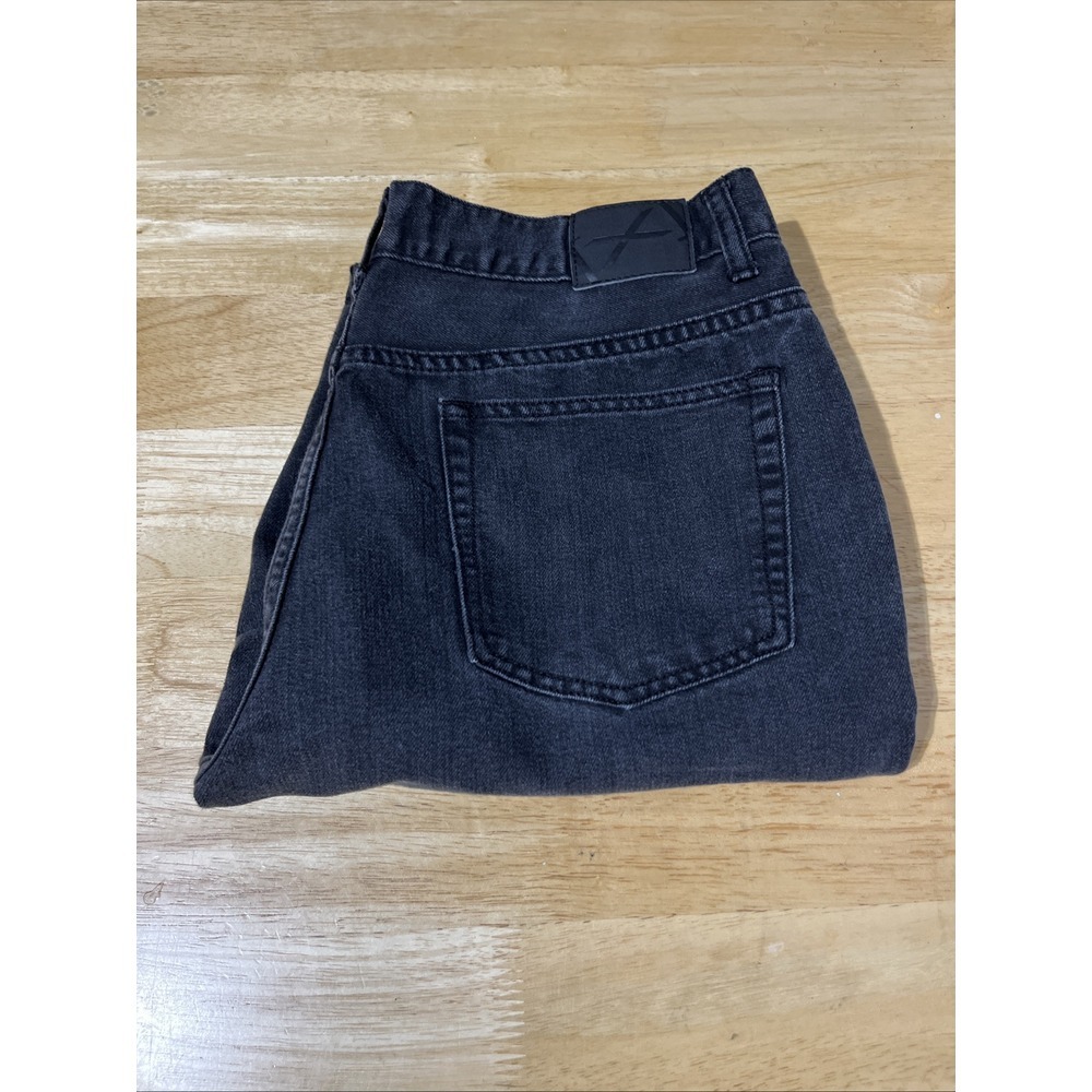 Axist Jeans Size 36x32 Tag Mens Mid Rise Straight Leg Dark Wash BlackDenim 34X26